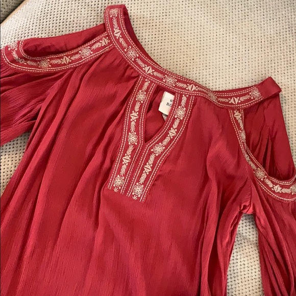 Knox Rose cold shoulder boho dress - Picture 2 of 5